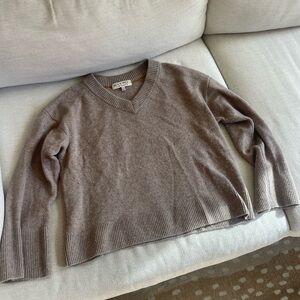 Alex Mill Taupe V-Neck Sweater